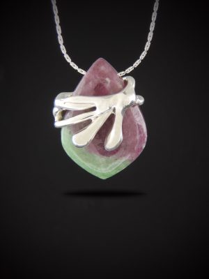 Ruby Zoisite & Sterling Silver Necklace