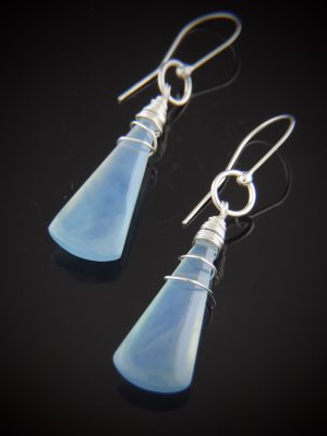 Aquamarine and sterling silver earrings