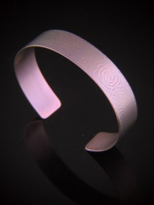 Rosé Skinny Titanium Cuff in Pink