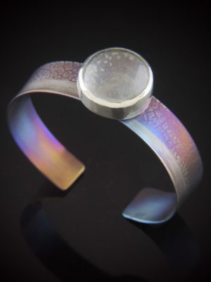 Snow Globe Titanium & Quartz Cuff