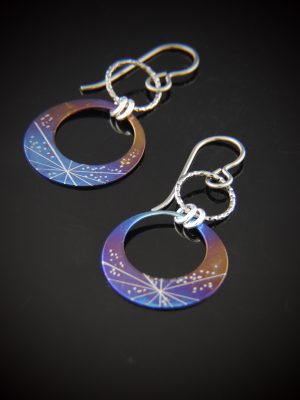 Night prowler titanium earrings