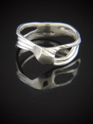 Vodka float sterling silver ring. Size 11