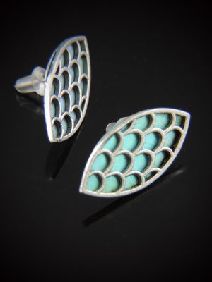 Layer Cake Titanium and sterling silver post earrings