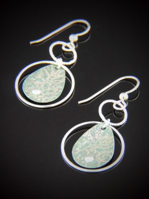 cuban sour titanium and sterling earrings