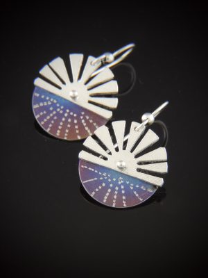 Malibu Sunset Titanium and Sterling Earrings